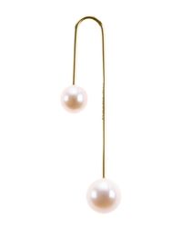 Asherali Knopfer | Pink Yellow Gold Two Pearl Earrings | Lyst