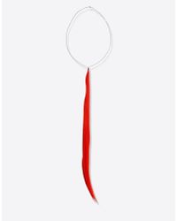 MM6 by Maison Martin Margiela | Red Fringe Pendant Necklace | Lyst