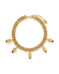 Ela Stone | Metallic 'arie' Lion Head Curb Chain Collar Necklace | Lyst