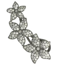 Runa | Metallic Jewelry Flowers Earring Cuff in 9k Gold and Diamonds | Lyst