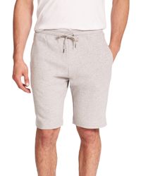 Derek Rose | Gray Devon Cotton Sweat Shorts for Men | Lyst