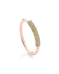 Monica Vinader | Yellow Stellar Diamond Stacking Ring | Lyst