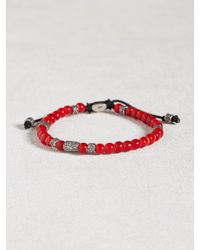 John Varvatos | Red African Glass Beaded Bracelet for Men | Lyst