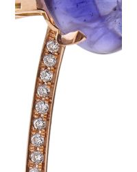 Lito | Blue 18K Rose Gold Single Earring With Kyanite | Lyst