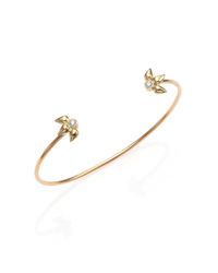 Zoe Chicco | Metallic Diamond & 14K Yellow Gold Bullet Cluster Cuff Bracelet | Lyst