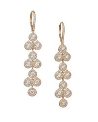 Adriana Orsini | Metallic Teardrop Mosaic Long Earrings/Goldtone | Lyst