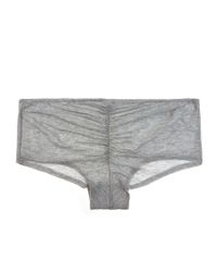 Only Hearts | Gray Metallic Jersey Ruched Hipster | Lyst