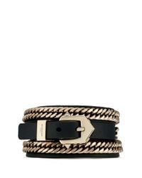 Givenchy | Black Curb Chain Leather Bracelet | Lyst