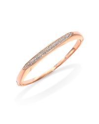 Michael Kors | Pink Matchstick Pavé Bangle Bracelet/rose Goldtone | Lyst