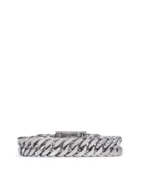 Alexander McQueen | Metallic Skull Lock Chain Bracelet for Men | Lyst
