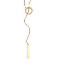 Elizabeth and James | Metallic Eva White Topaz Lariat Necklace | Lyst