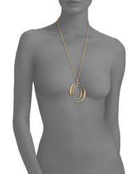 Tory Burch | Metallic Double-horn Pendant Necklace | Lyst