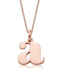 Monica Vinader | Metallic Alphabet Pendant A | Lyst