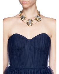 Erickson Beamon | White 'stratosphere' Crystal Faux Pearl Cluster Necklace | Lyst