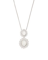 Paul Morelli | White Oval Cabochon Mixed Diamond Cluster Pendant | Lyst