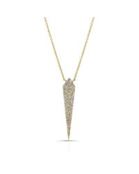 Anne Sisteron - 14kt Yellow Gold Diamond Spear Necklace - Lyst
