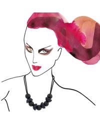 Marion Vidal | Black And Blue Ceramic Necklace | Lyst
