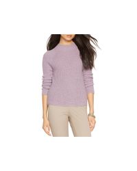 Pink Pony | Purple Lauren Ribbed Mock Neck Sweater | Lyst