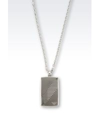 Emporio Armani | Metallic Necklace for Men | Lyst