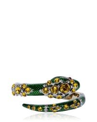 Roberto Cavalli | Green Snake Bracelet With Swarovski Crystals | Lyst