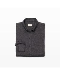 Club Monaco | Gray Slim-fit Brushed Jaspé Shirt for Men | Lyst