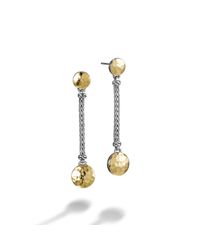 John Hardy | Metallic Hammered Linear Drop Earring | Lyst