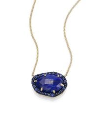 Phillips House | Blue Lenox Lapis Sapphire 14k Yellow Gold Pendant Necklace | Lyst