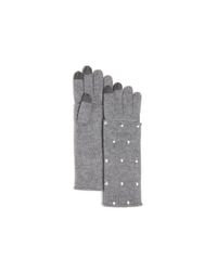 Aqua | Gray Embellished Tech Gloves | Lyst