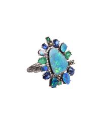 Nina Runsdorf | Blue Multi-stone Ring | Lyst