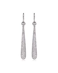 Kwiat | Metallic Cobblestone White Diamond Drop Earrings in 18k White Gold | Lyst