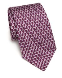 Ferragamo | Purple Horseshoe Silk Tie for Men | Lyst