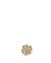Loquet London | Metallic Diamond 14k Yellow Gold Four Leaf Clover Single Earring - Luck | Lyst