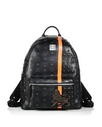 MCM | Black Munich Lion Backpack for Men | Lyst