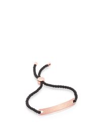 Monica Vinader | Black Esencia Friendship Bracelet | Lyst