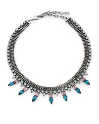 DANNIJO | Metallic Bianca Crystal Collar Necklace | Lyst