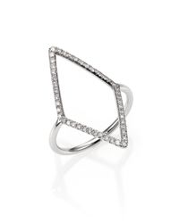 Diane Kordas | Metallic Diamond & 18K White Gold Kite Ring | Lyst