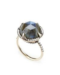 Sylva & Cie | Blue Faceted Labradorite Ring | Lyst