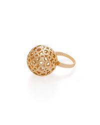 Trina Turk | Metallic Dome Open Work Ring | Lyst