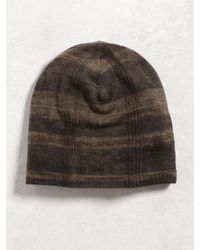 John Varvatos | Brown Silk Cashmere Knit Hat for Men | Lyst