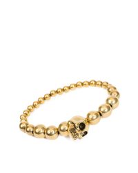 Alexander McQueen - Metallic 'skull' Bracelet for Men - Lyst