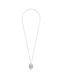 Alexander McQueen | Metallic Crystal Filigree Skull Necklace | Lyst