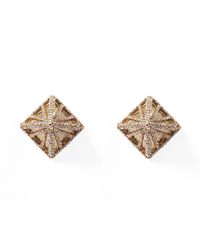 Lulu Frost | Metallic Apex Pave Stud | Lyst