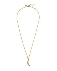 Rebecca Minkoff | Metallic Crystal Half Moon Pendant | Lyst