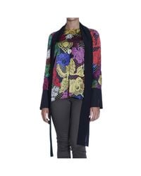 Just Cavalli | Blue - Printed Satin Blouse - Multi | Lyst