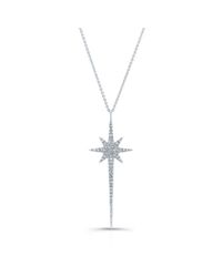 Anne Sisteron - Metallic 14kt White Gold Diamond Star Wand Necklace - Lyst