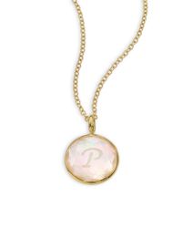 Ippolita | Metallic Lollipop Mother-of-pearl, Clear Quartz & 18k Yellow Gold Letter "p" Charm | Lyst