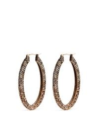 J.Crew | Multicolor Oval Pavé Hoop Earrings | Lyst