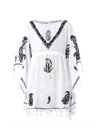 melissa odabash white kaftan