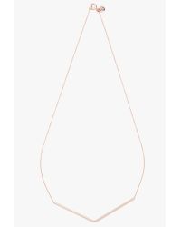 7 For All Mankind - Pink Gorjana Bali Tube Small V Necklace In Rose Gold - Lyst