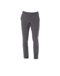 Dell'Oglio - Gray Grey Wool Canvas Trousers for Men - Lyst